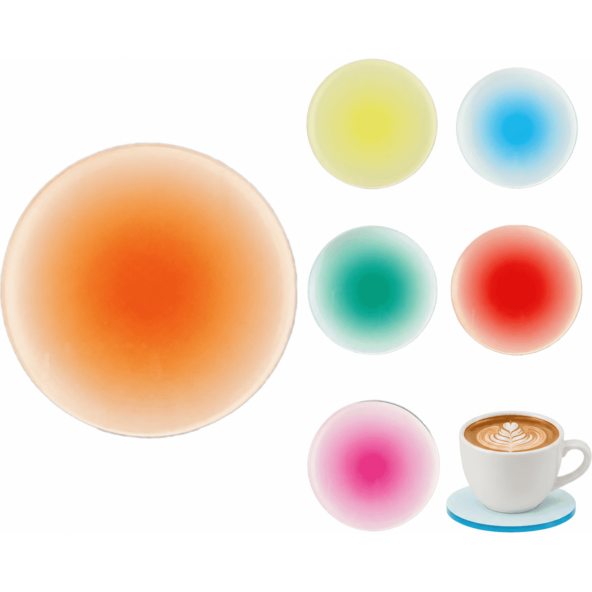 Gradient Acrylic Round Coaster