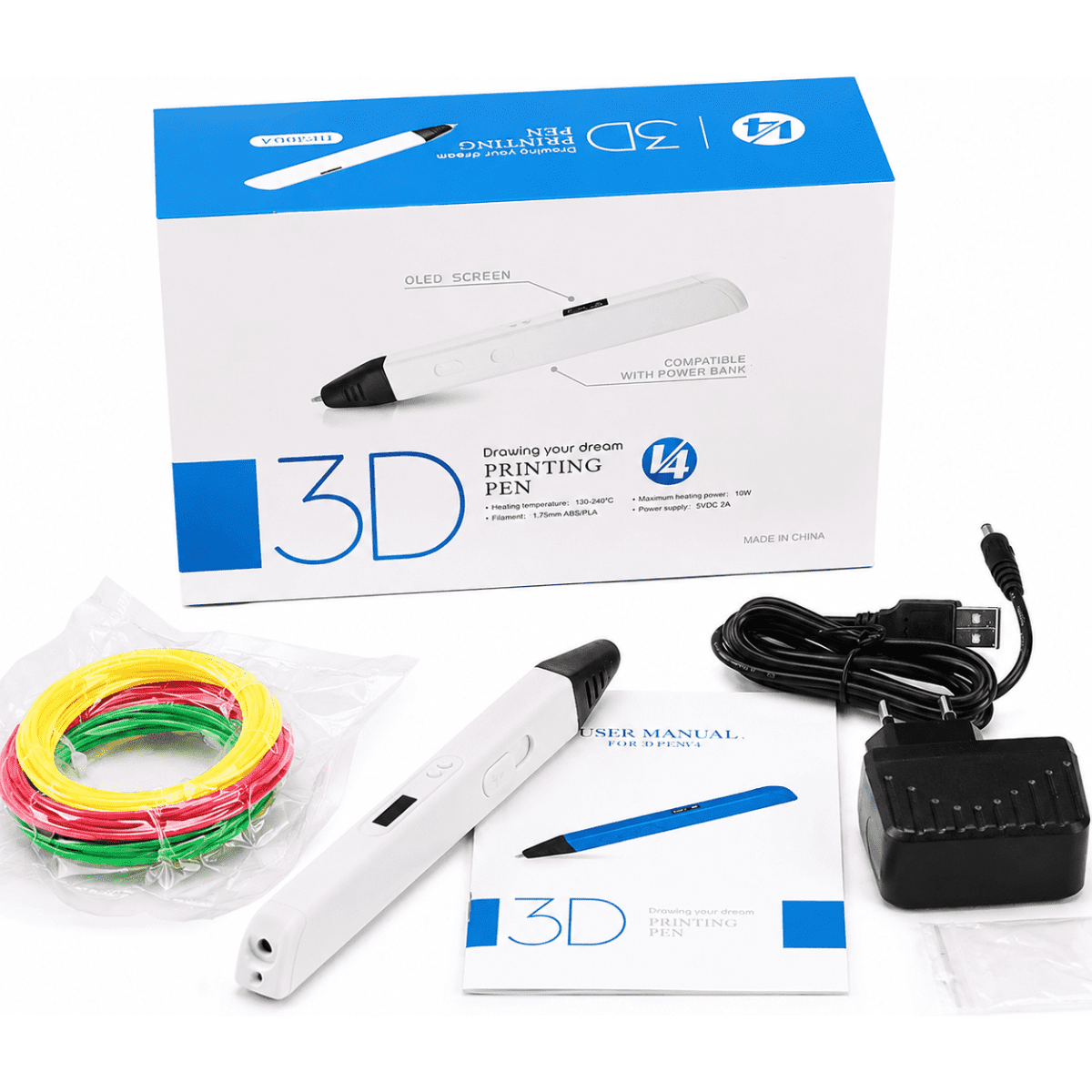 USB Rechargeable 3D Printing Pen