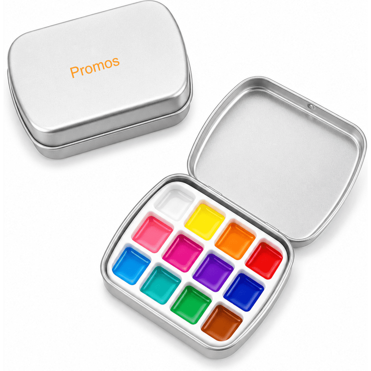 Portable Mini Watercolor Paint Storage Tin Box
