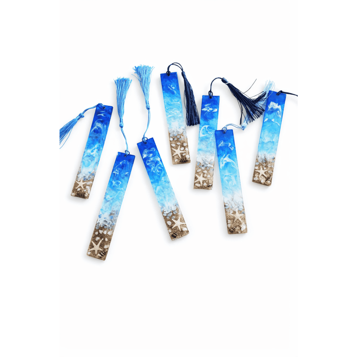 Ocean-themed Resin Bookmarks