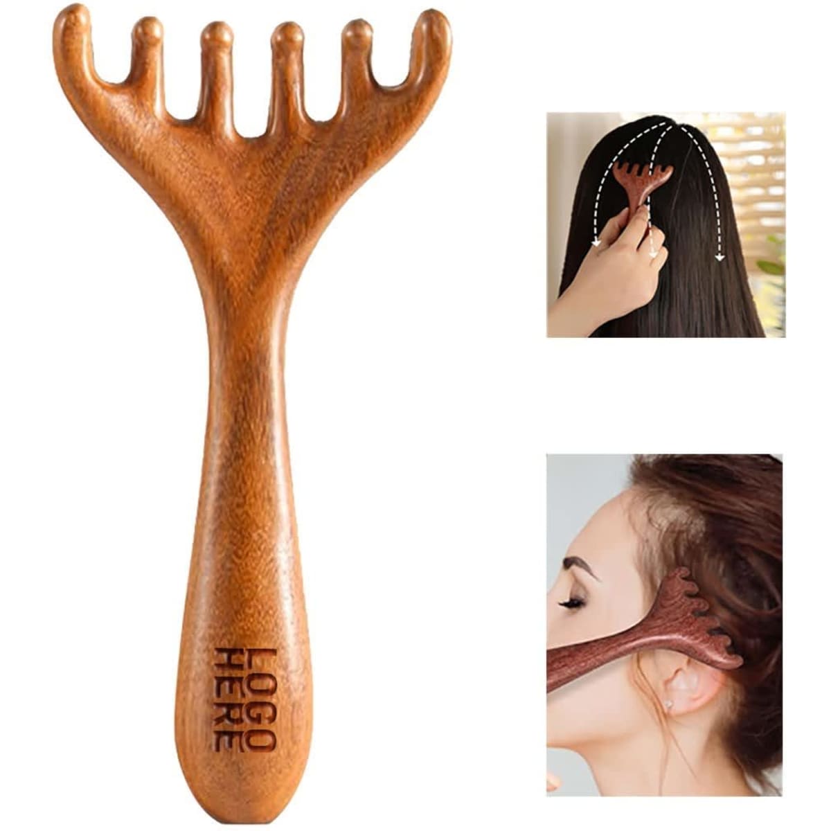 Wooden Scalp Massager Comb