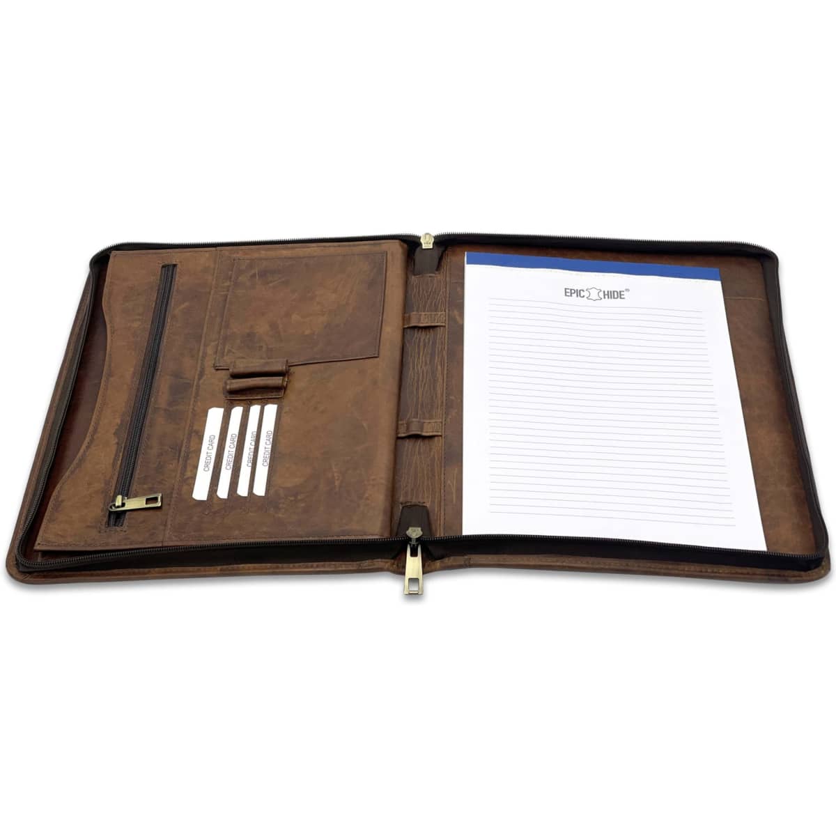 Leather Zipped Document Folder
