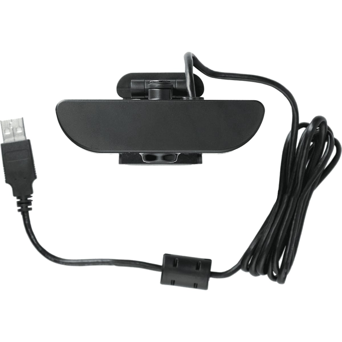A black 1080P HD webcam with a built-in microphone and a USB connector. It features a flexible mounting clip and a cable.