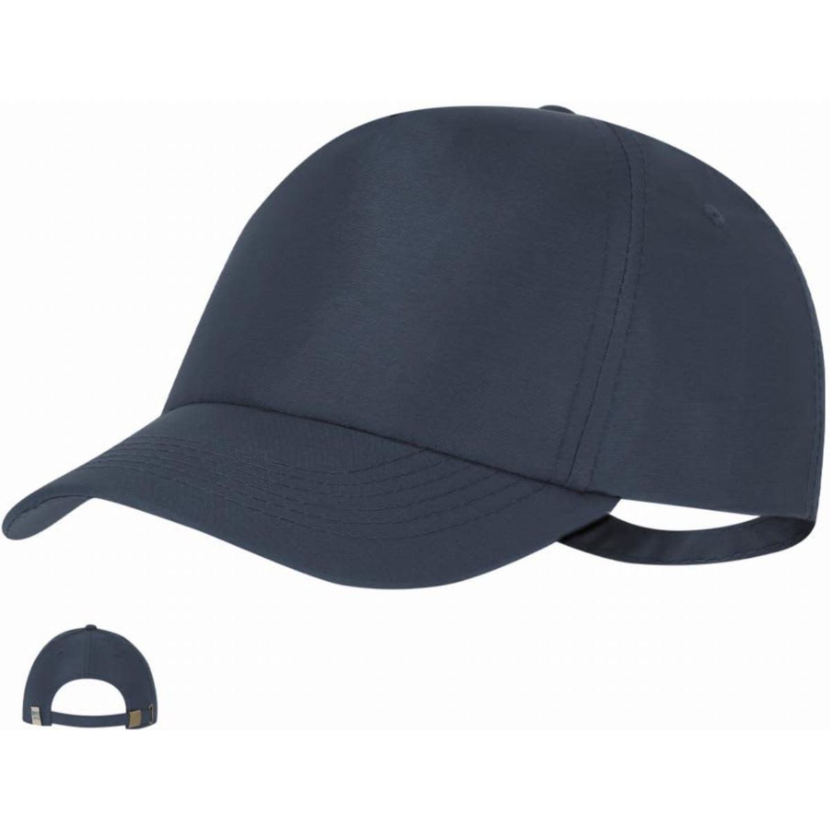 A dark navy cap with a curved brim and adjustable strap at the back. Features a simple design with no text or logos.