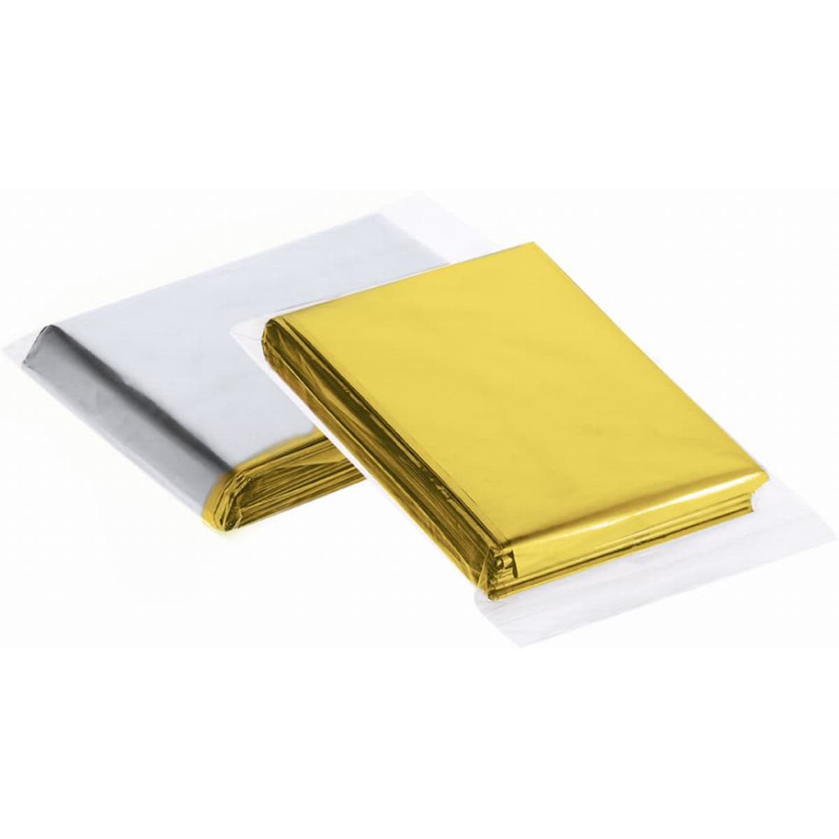 A pack of silver and gold foil sheets, neatly folded and stacked together, featuring a shiny surface.