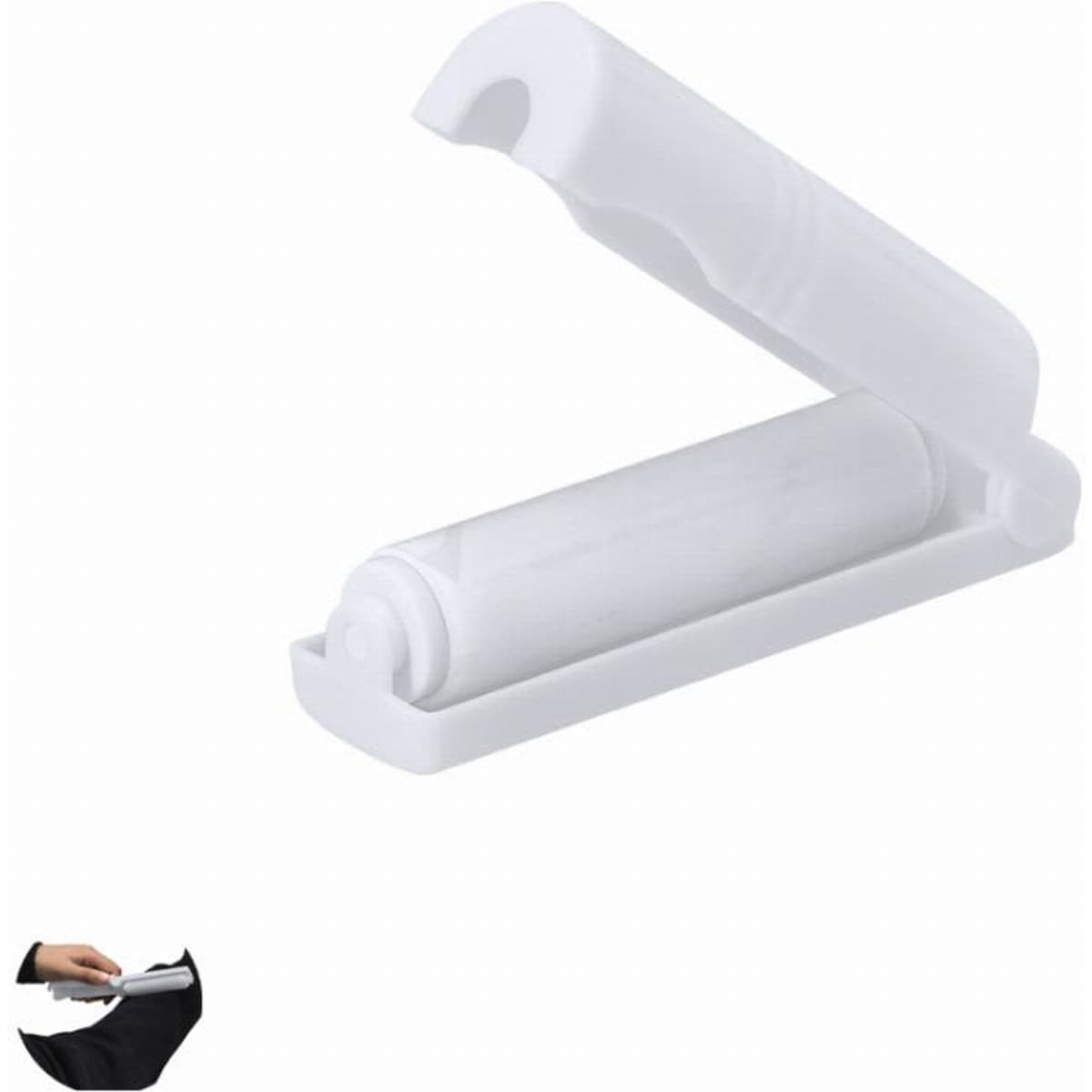A drink bottle in a white case, featuring a flip-open design for easy access.