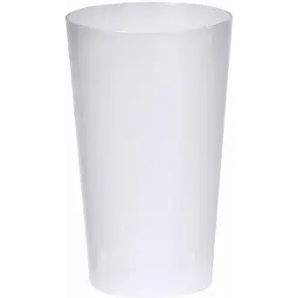 A white drink bottle with a smooth finish, featuring a simple design and a logo on the front.