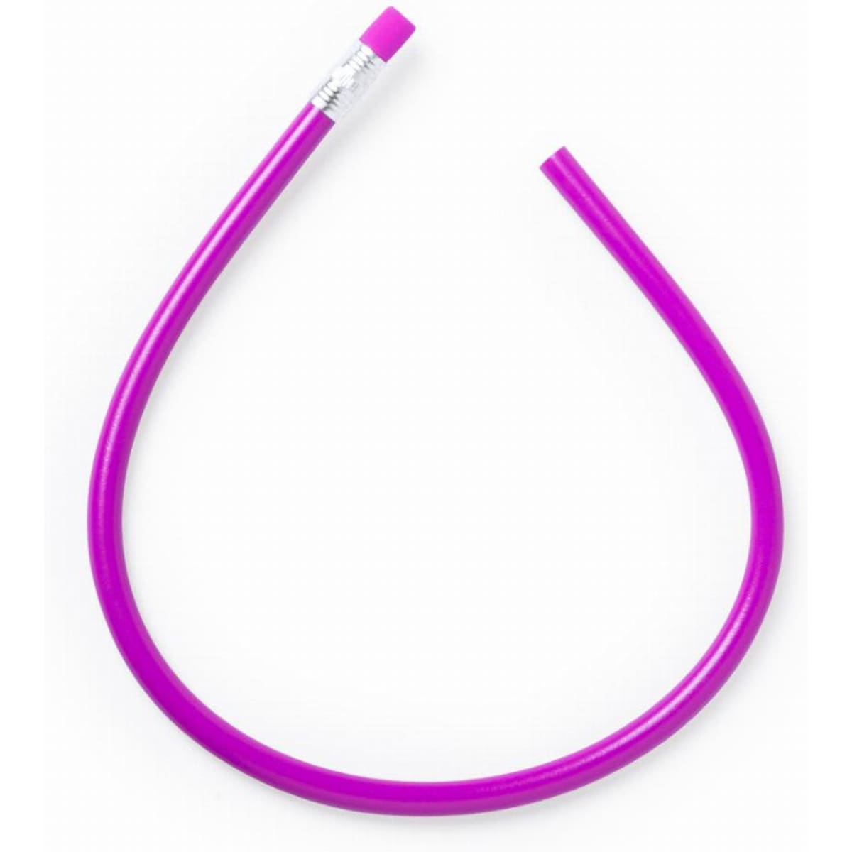 A drink bottle accessory featuring a flexible pink straw with a metallic end.
