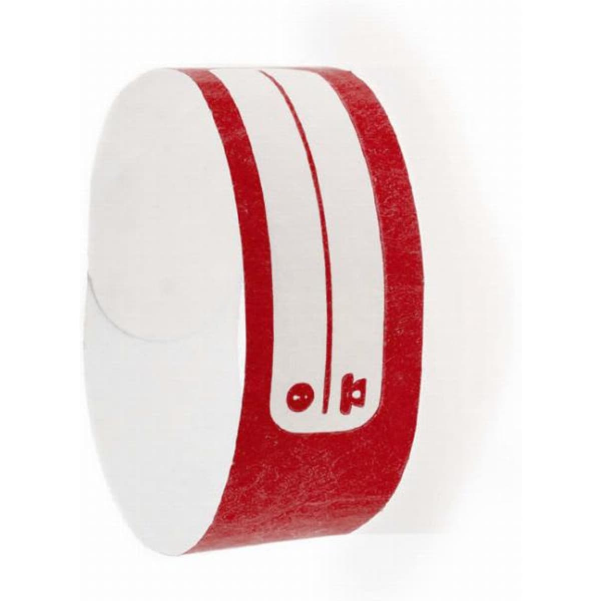 A drink bottle featuring a red and white design and a visible logo.