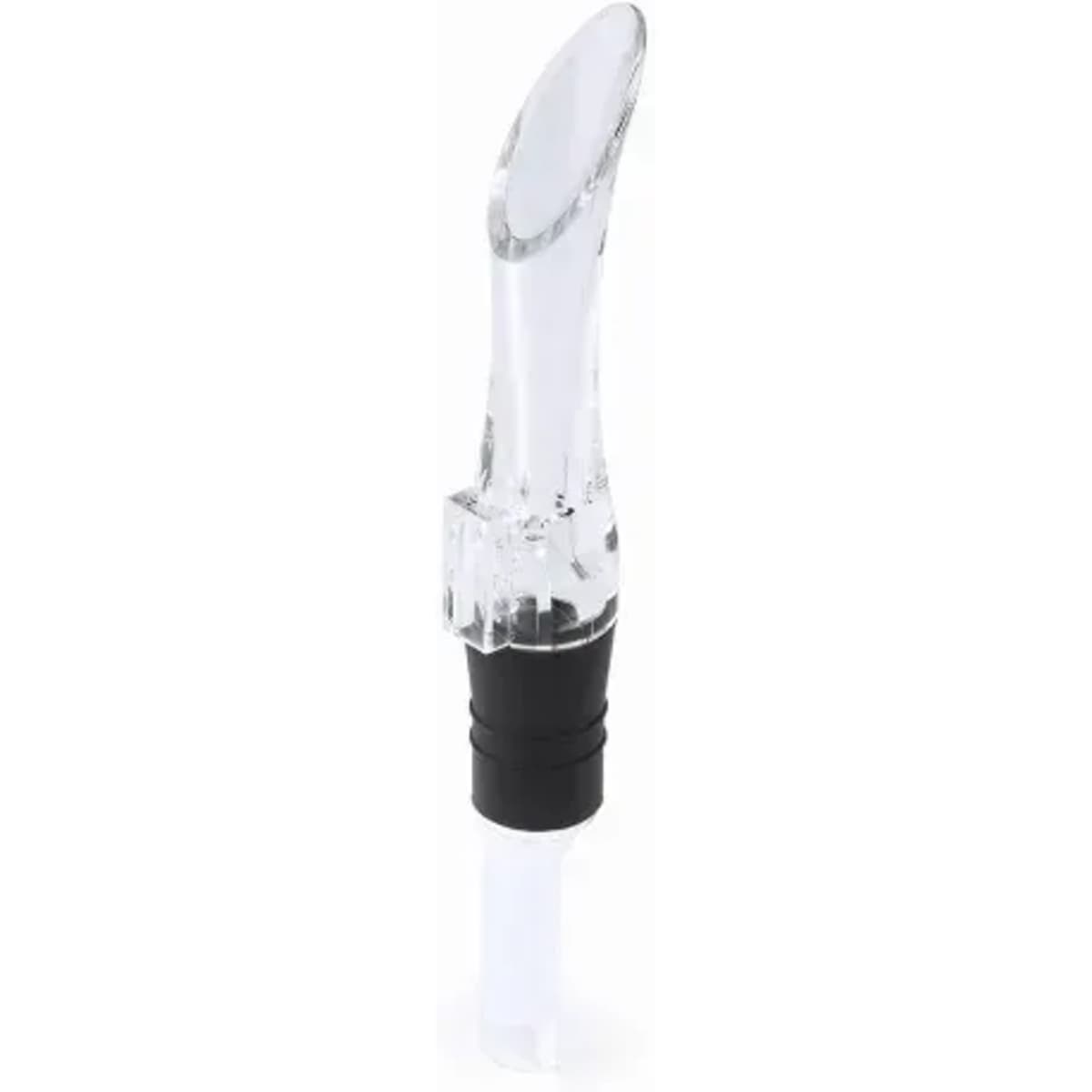 A drink bottle spout with a clear top and black base, designed for easy pouring.