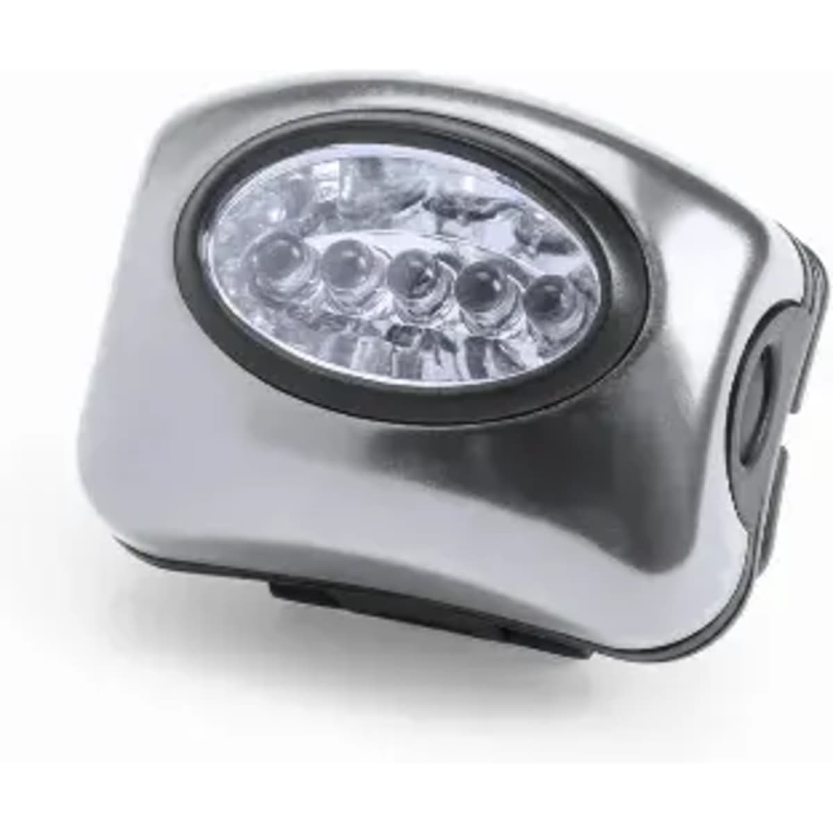 A LED light with a silver casing and multiple bright bulbs, designed for various lighting needs.