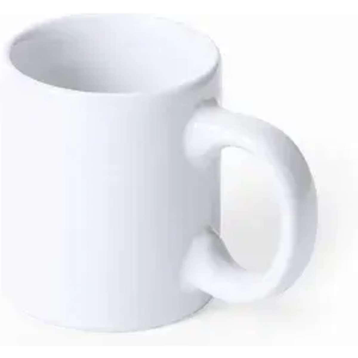 A drink bottle in white with a curved handle and smooth surface, featuring a simple design.