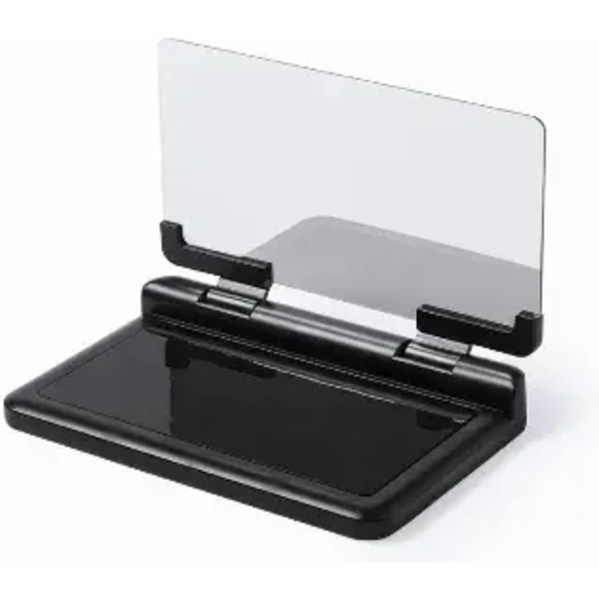 A black portable screen magnifier with a clear protective shield, designed for enhanced viewing.