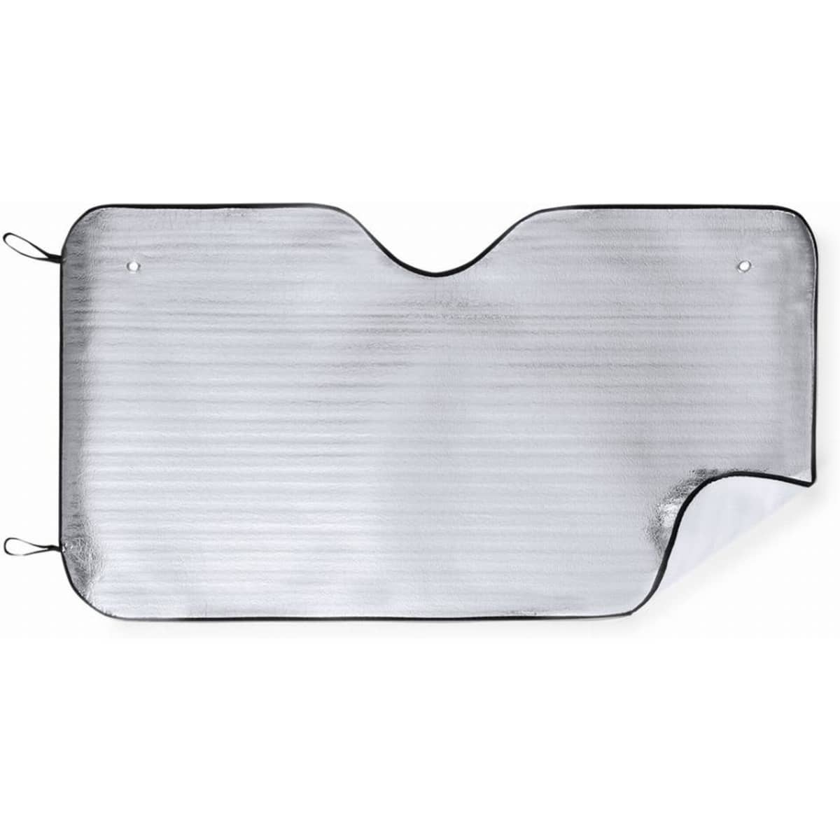 A protective mat featuring a grey surface with a black border and rounded cutouts for easy handling.