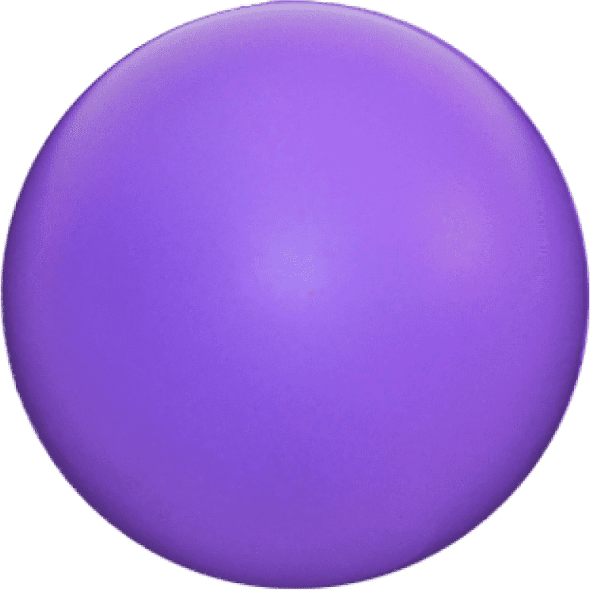 A purple stress ball, spherical in shape, featuring a smooth surface and a glossy finish.