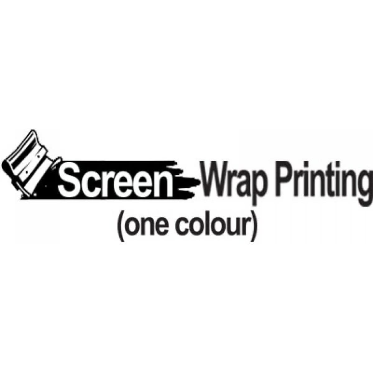 A drink bottle featuring a one-colour wrap printing design and an associated logo.