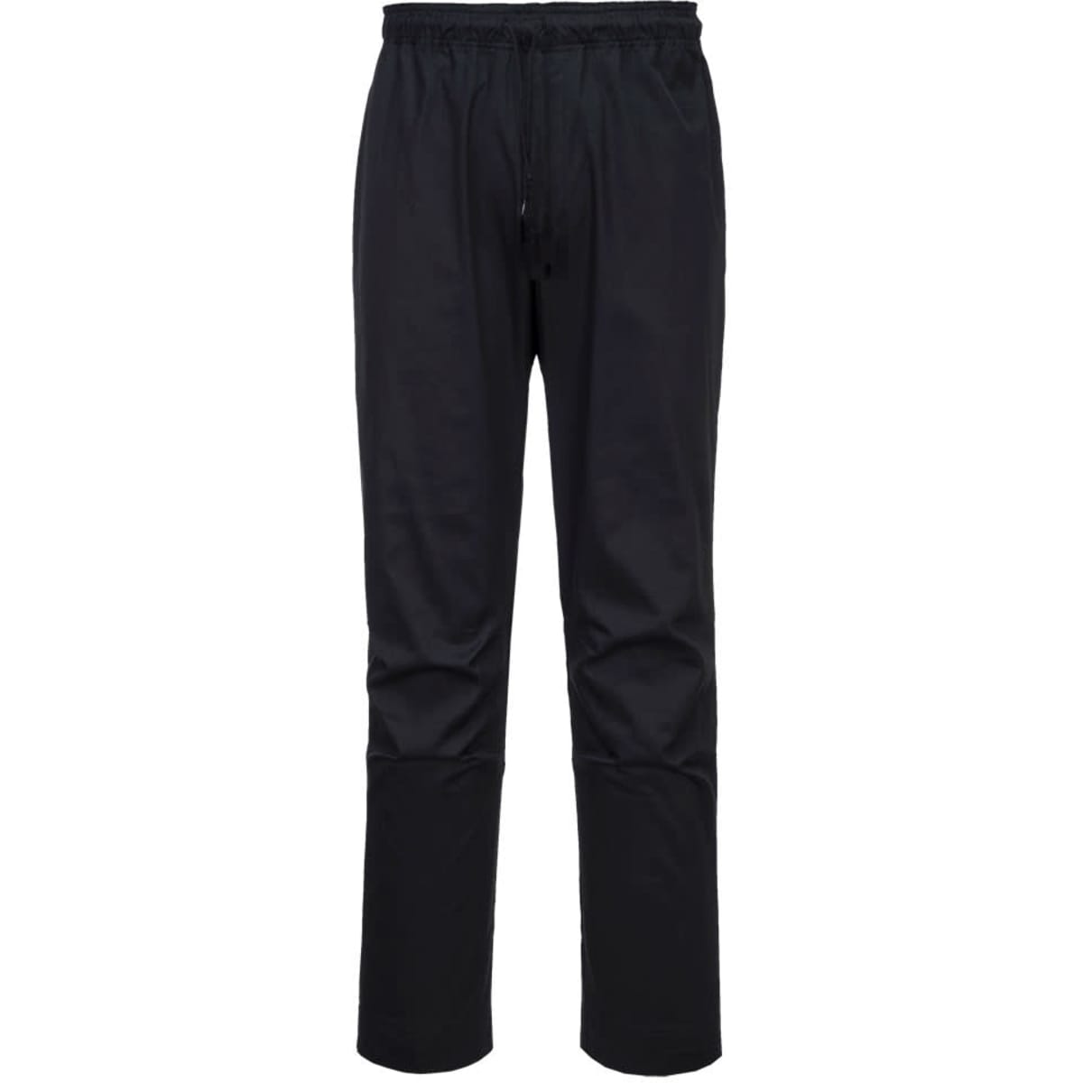 Black MeshAir Pro Trousers with an elastic waistband and drawstring, featuring a plain design and a logo.