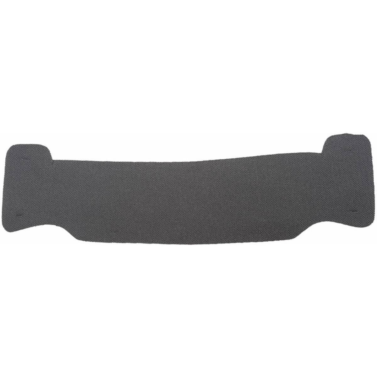 A grey helmet sweatband with contoured edges, designed for comfort and absorbency. Pack of 10 included.