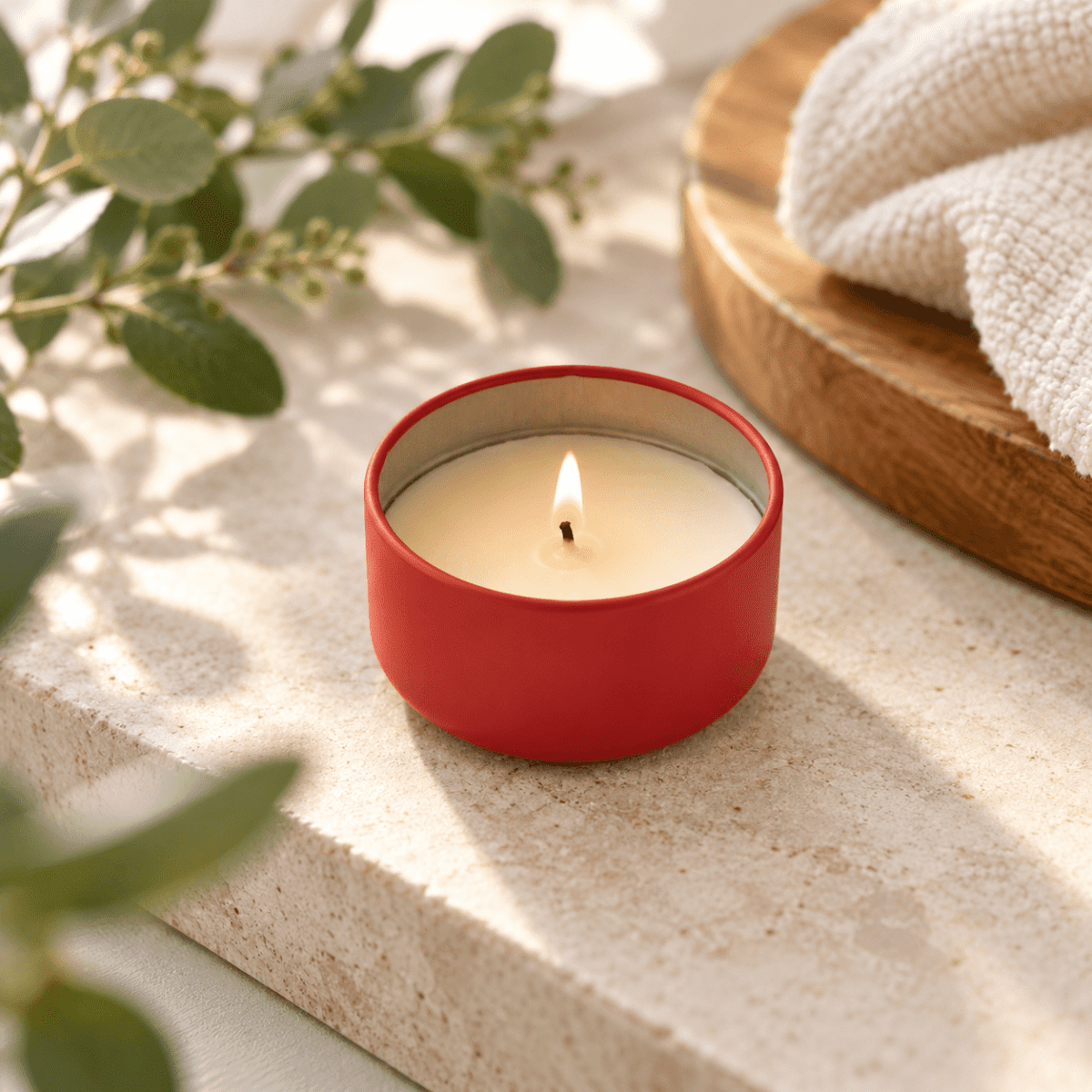 cozy-red-candle-spa-still-life