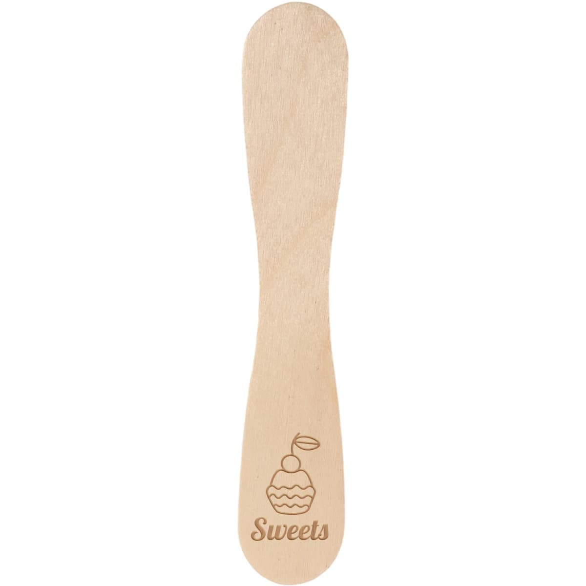 Pack of 100 Wooden Ice Cream Spoons Sticks