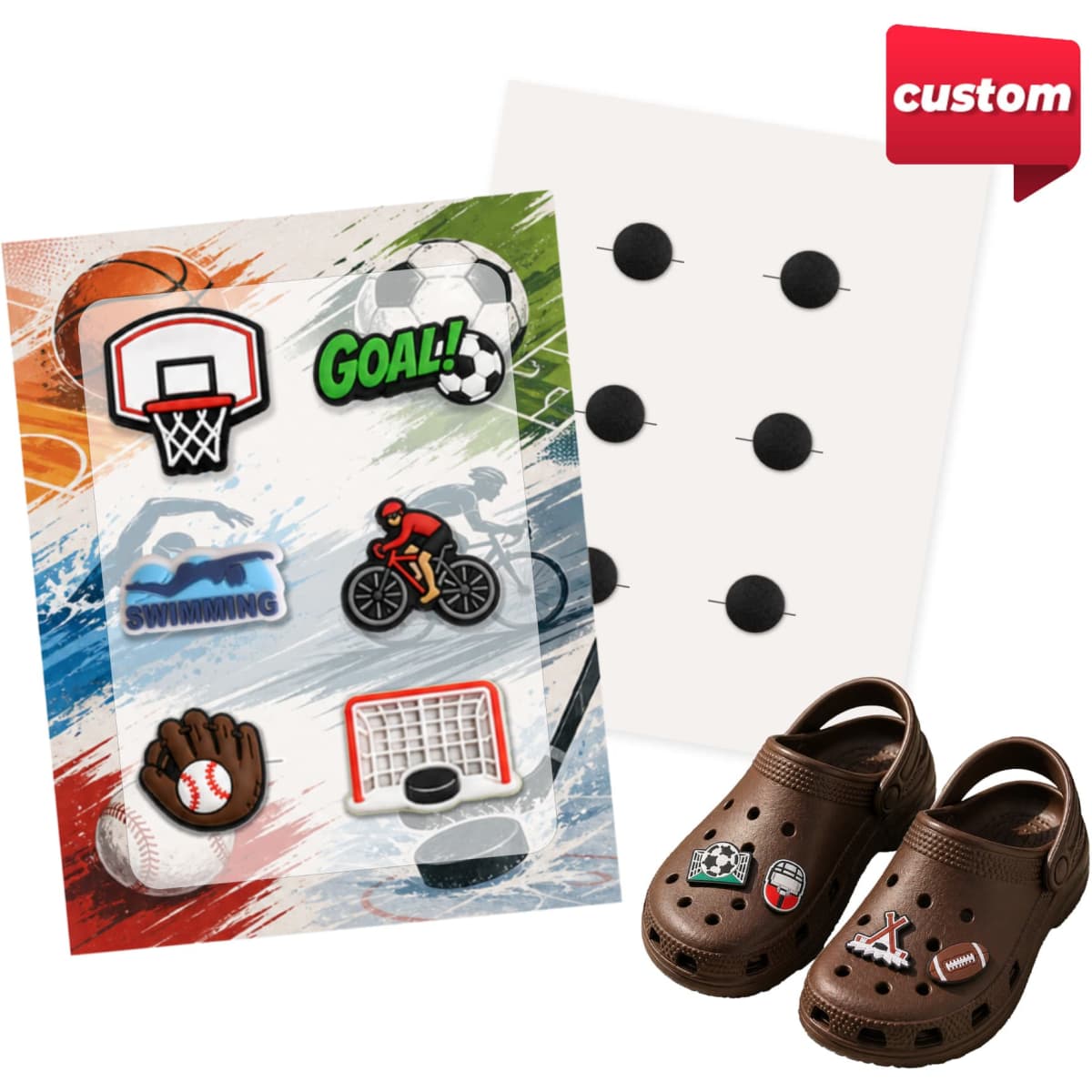 Custom Shoe Charms- 6 Pack
