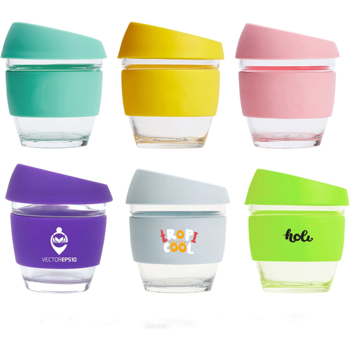 8 OZ Reusable Glass Coffee Cup