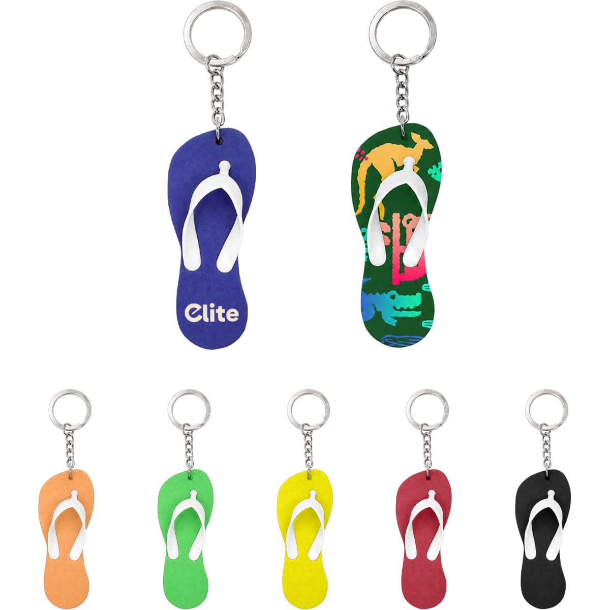 Thongs Shape EVA Keychain