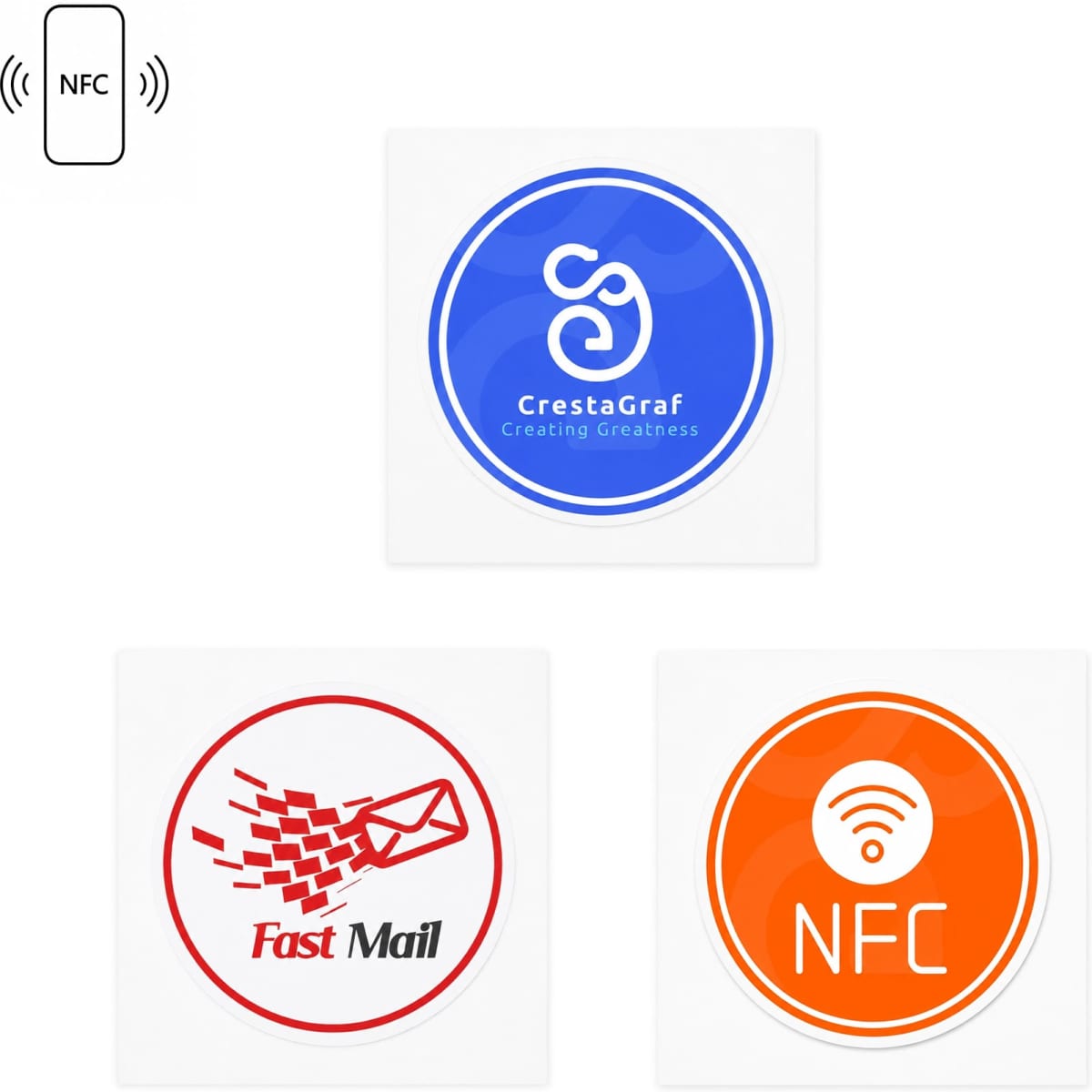 NFC Custom Coated Paper Stickers