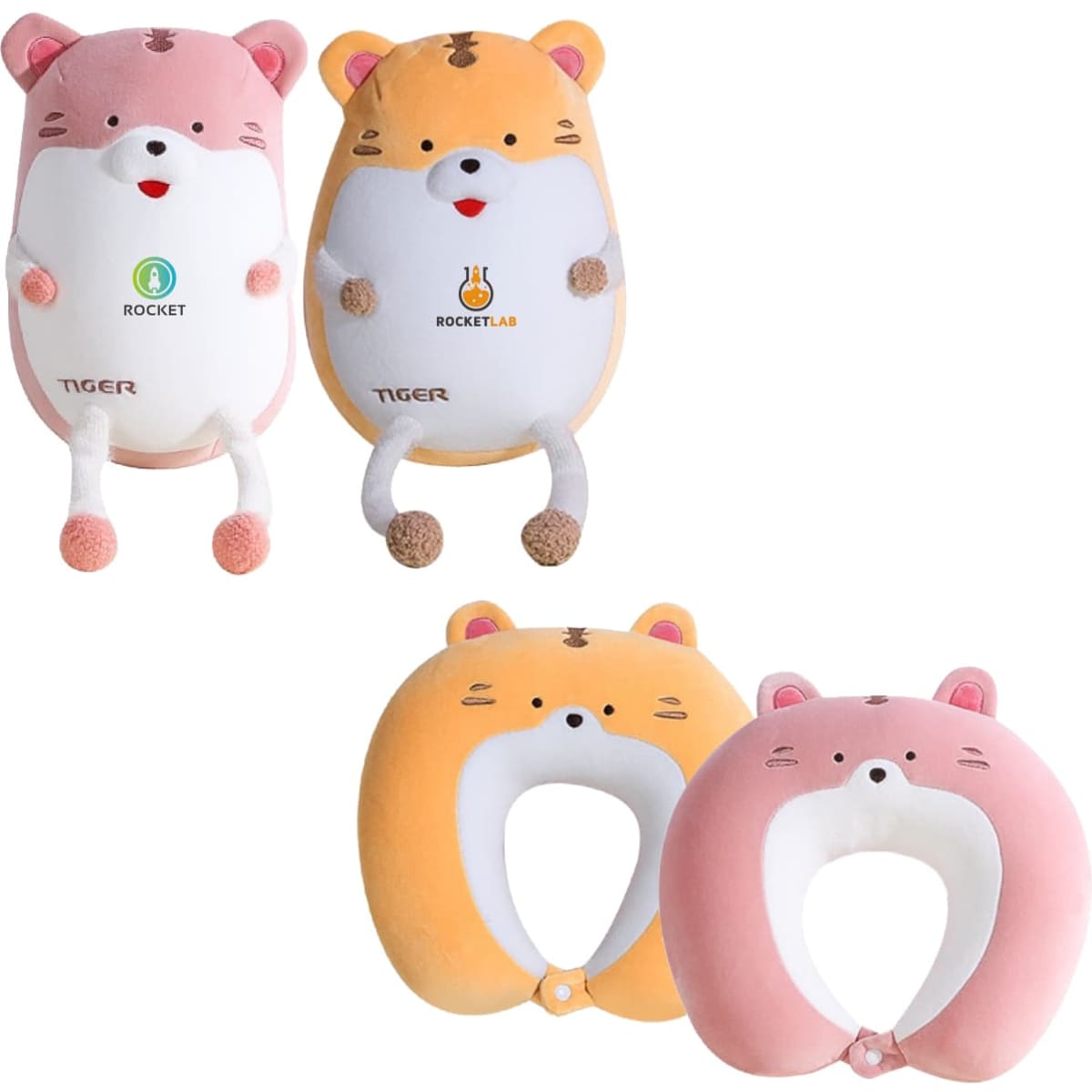 Tiger Shaped 2 In 1 Travel Pillow