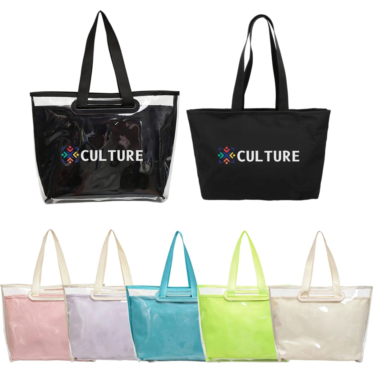 Tote Bag With Detachable PVC Cover