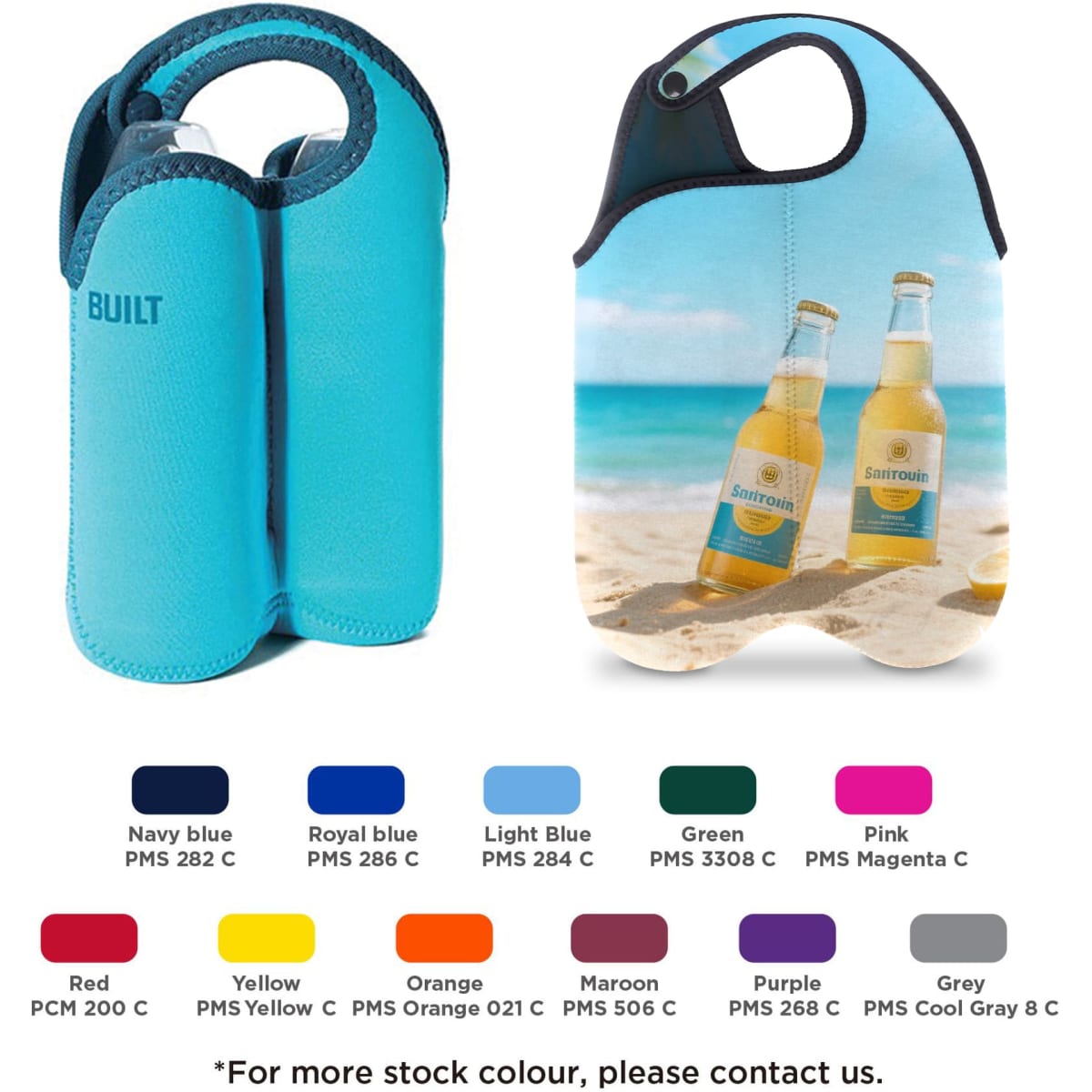 Twin Bottle Cooler with Snap Handle