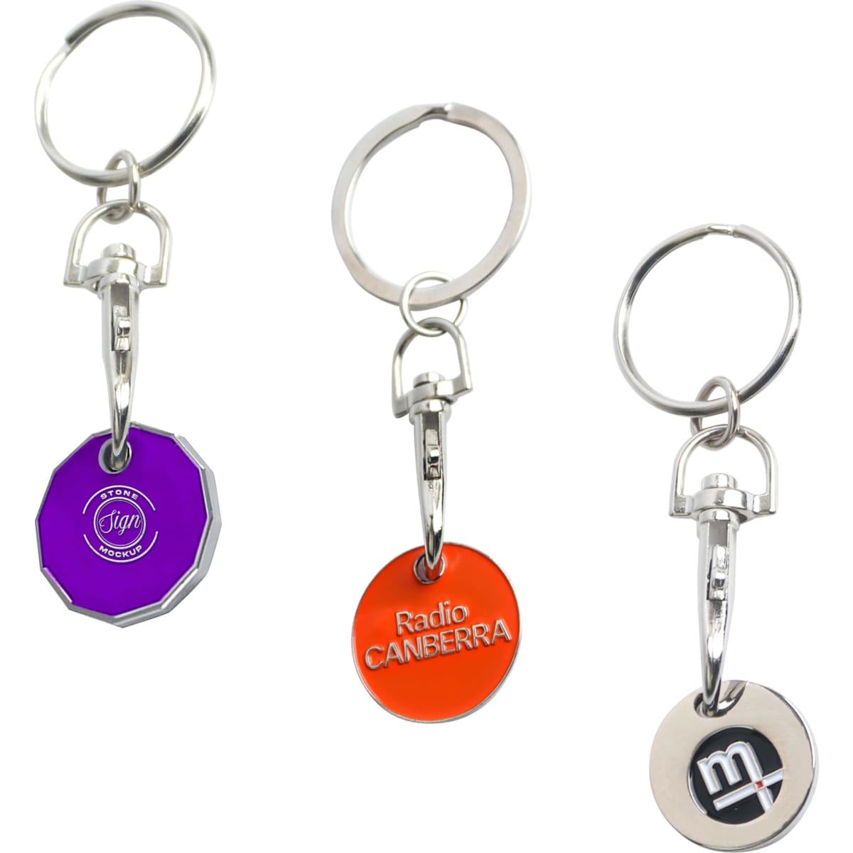 Enamel Trolley Coin Keyring