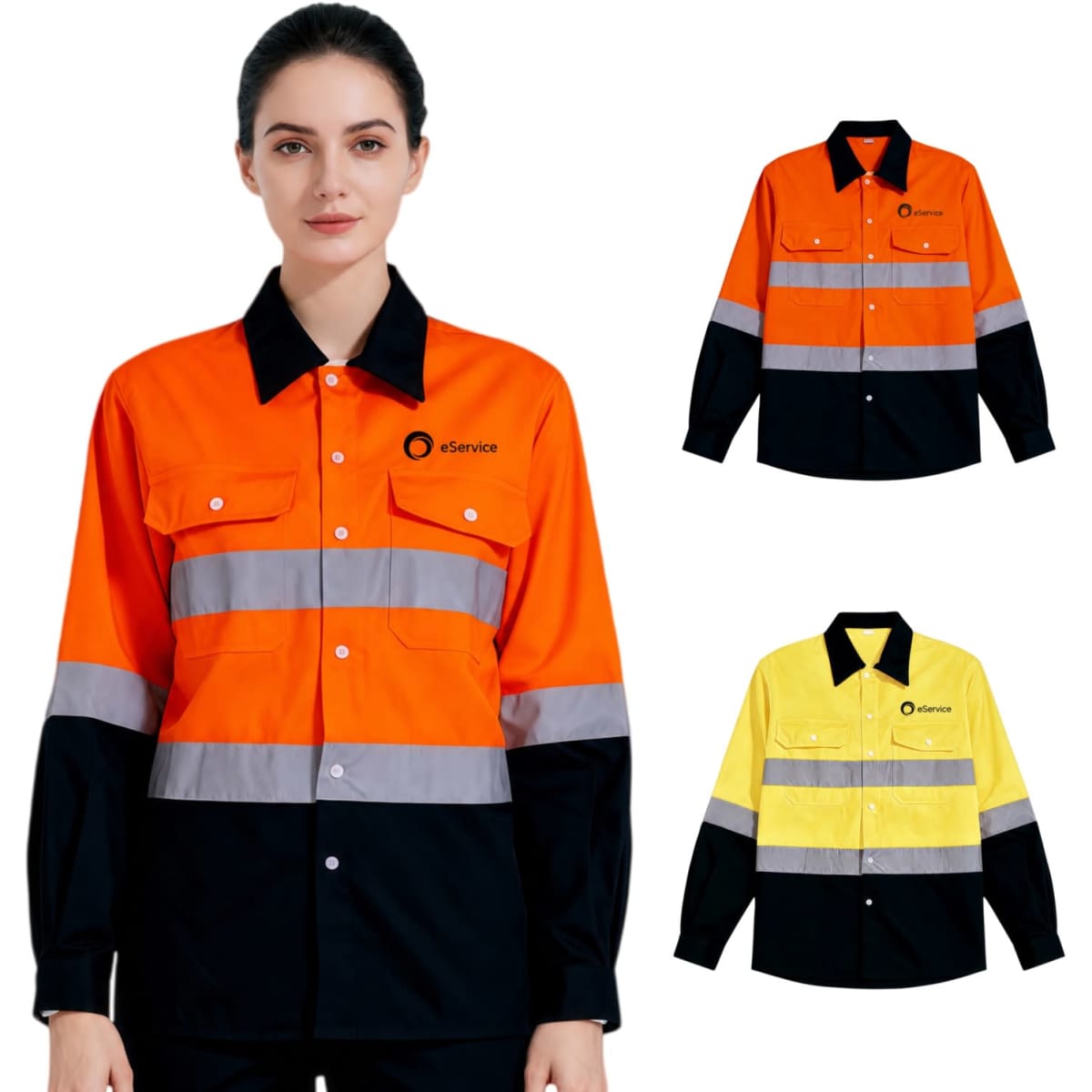 Unisex Cotton Hi-Vis Reflective L/S Shirt