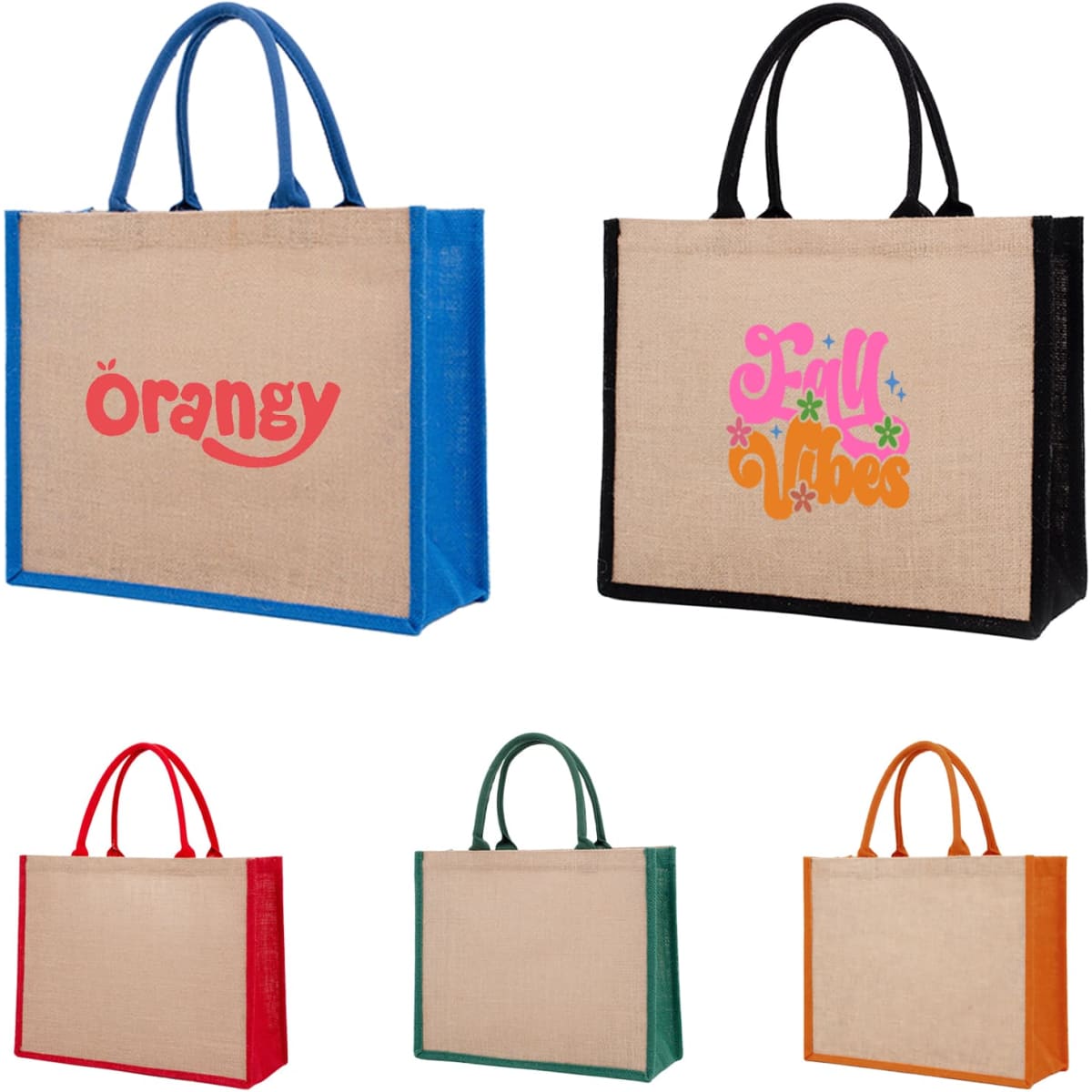 Coloured Jute Tote Bag