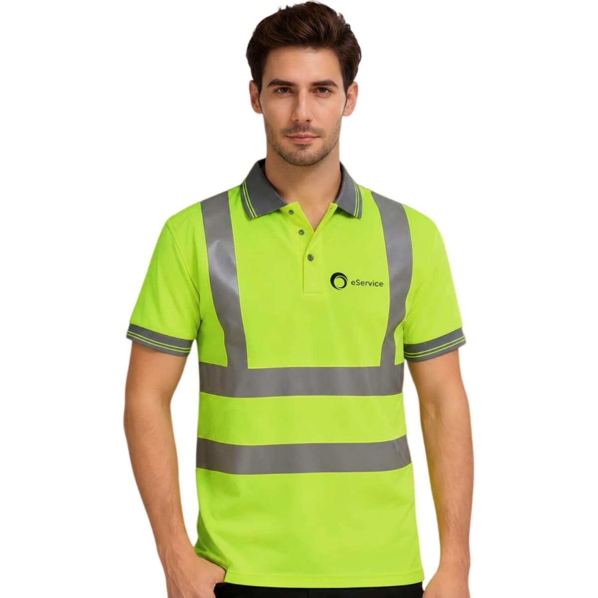 Unisex Polyester Hi-Vis Reflective S/S Polo