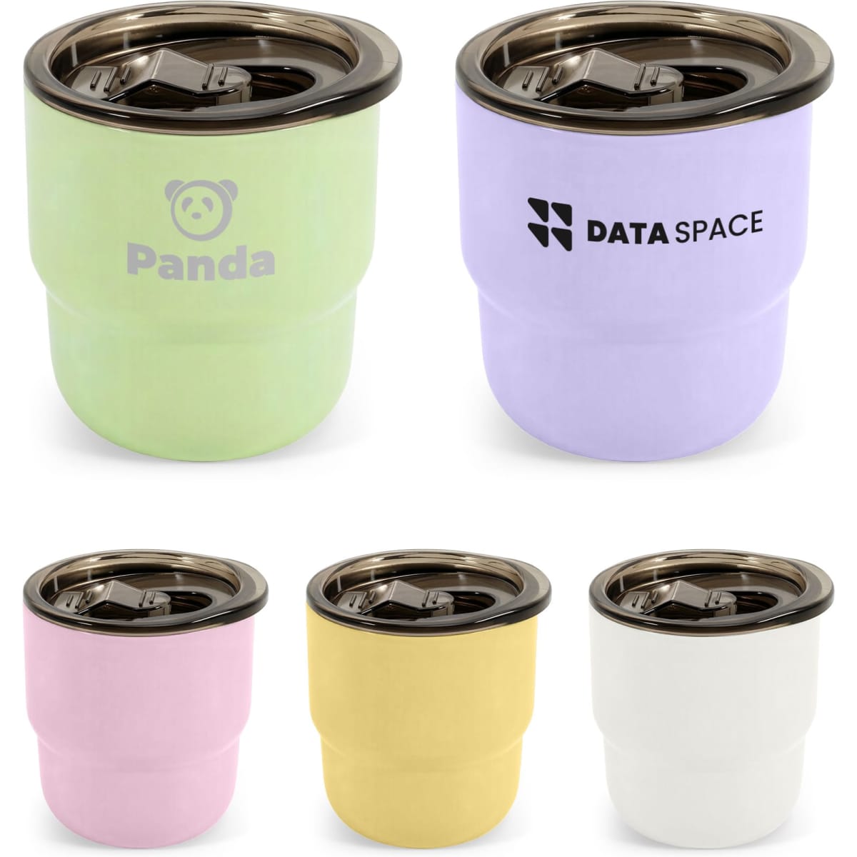 220ml Double Wall Stainless Steel Round Bottom Camping Mug with Lid