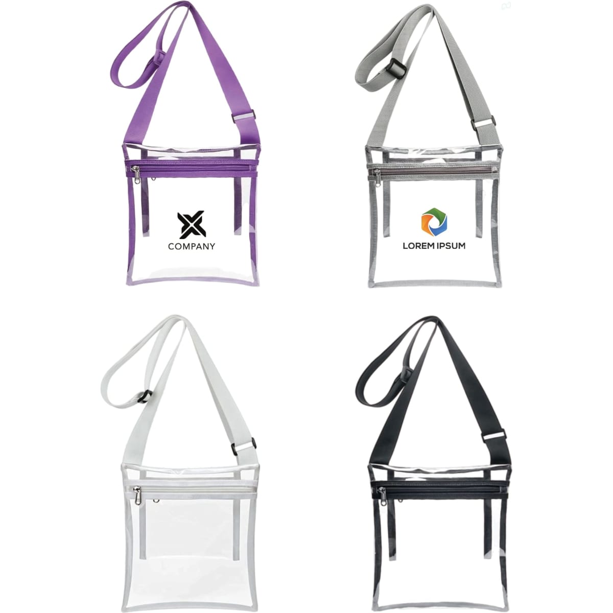 PVC Clear Crossbody Bag With Inner Pouch