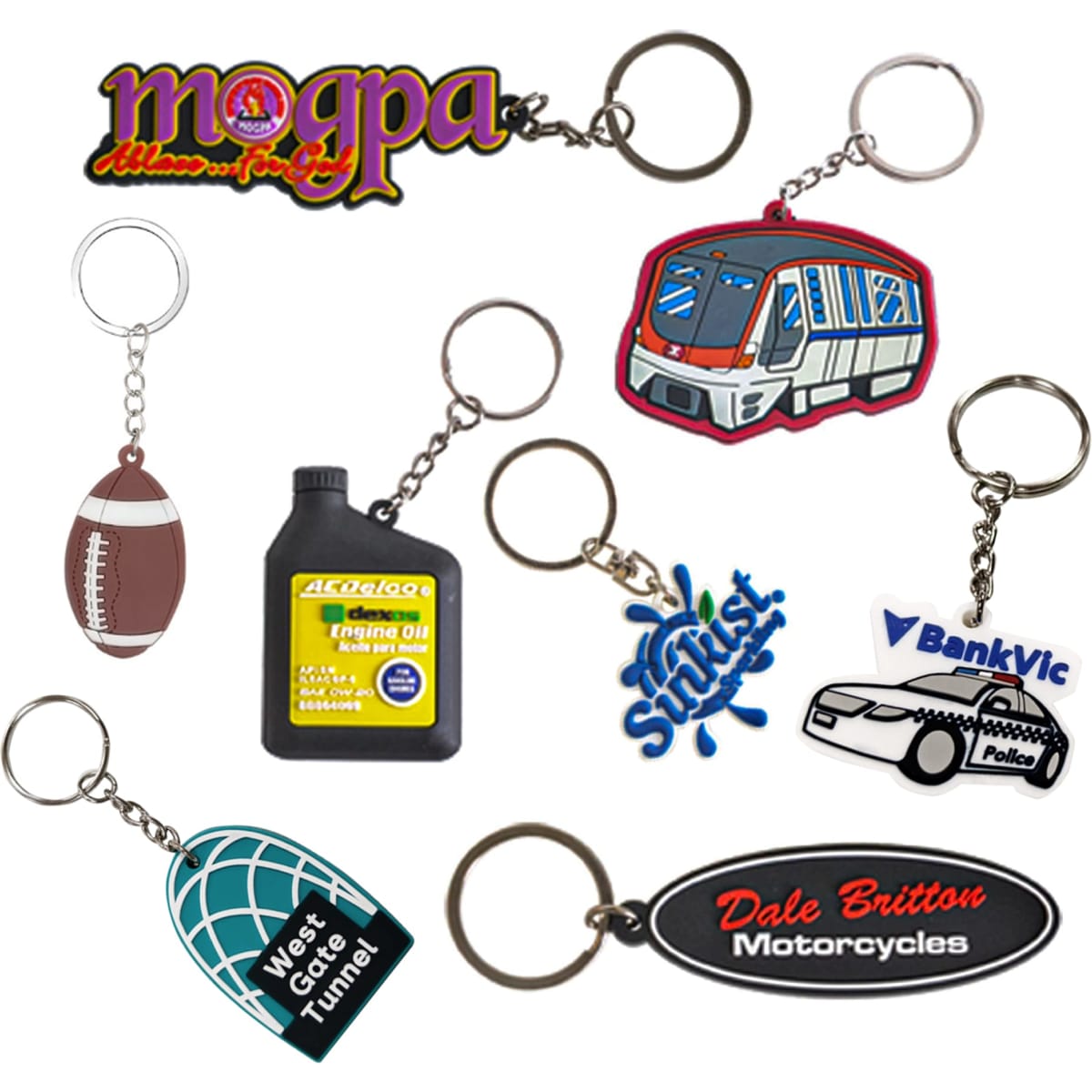 Custom Shape PVC Keyring