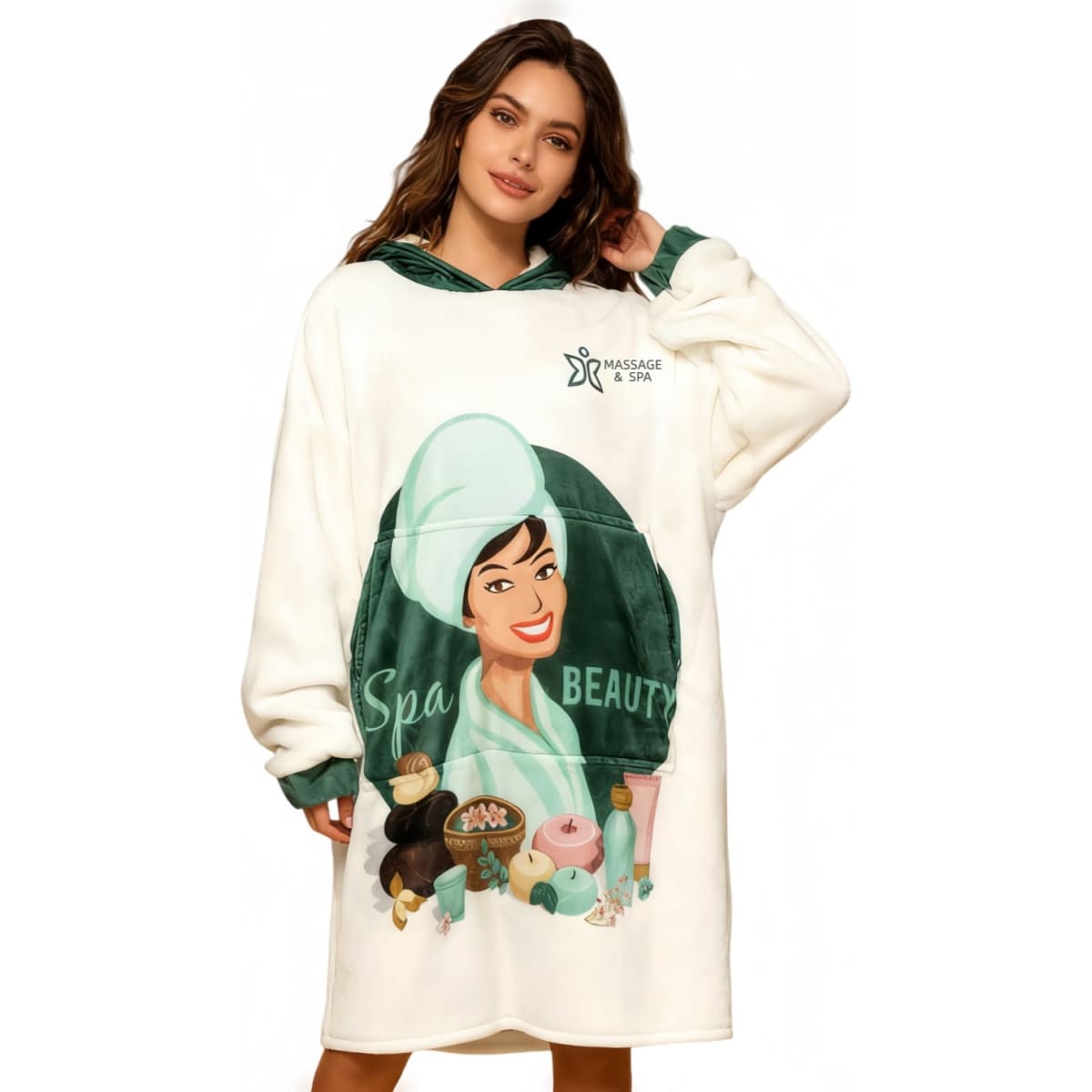 Unisex Premium 100% Polyester Sublimated Wearable Blanket