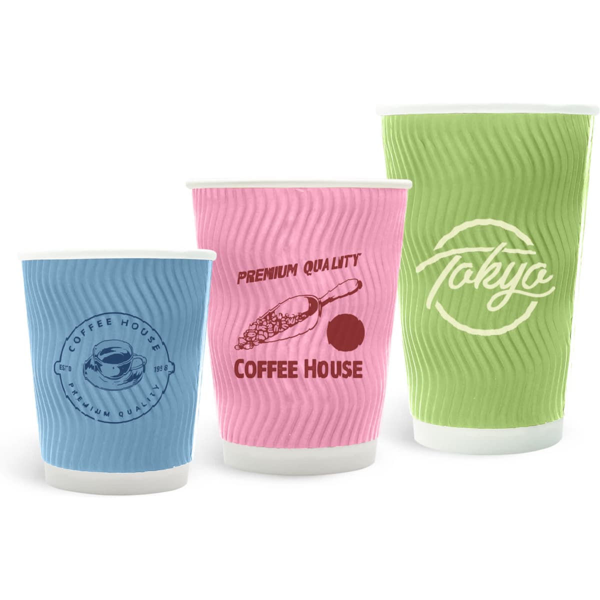 Home Compostable Aqueous Corrugated Double Wall Paper Cups