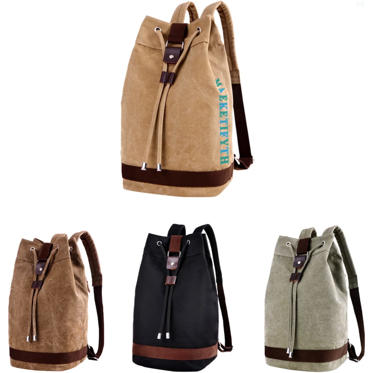 Canvas Bucket Backpack