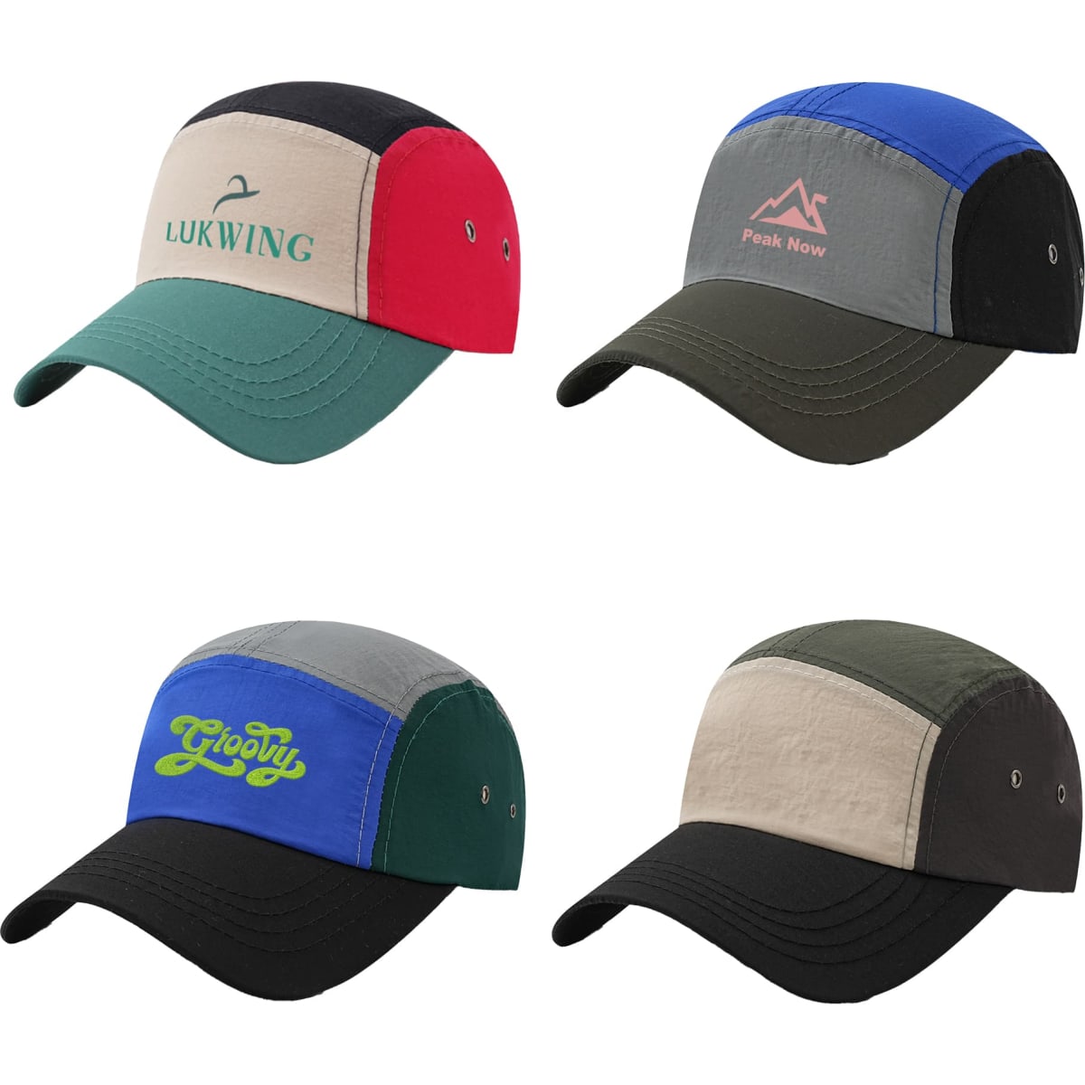 Lightweight 5 Panel Flat Bill Cap