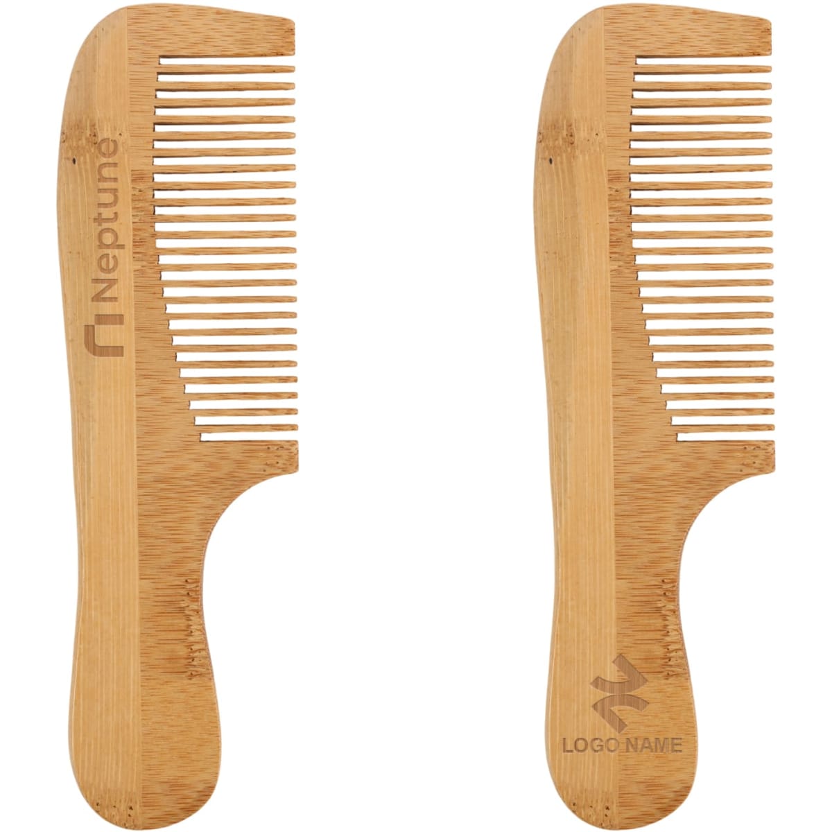 Natural Bamboo Comb With Handle