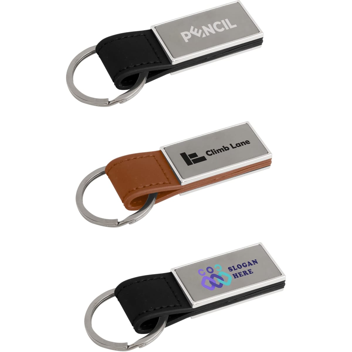 PU Leather Metal Keyring C