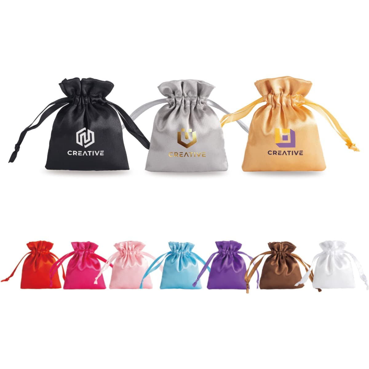 Silk Satin Drawstring Bags