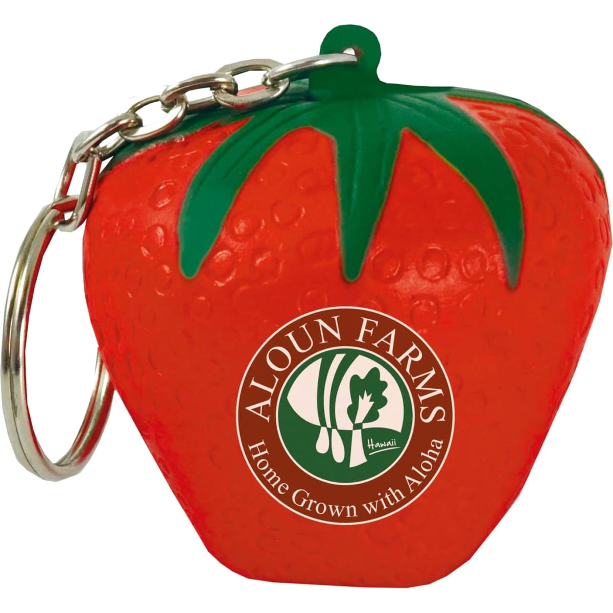 Keyring with Strawberry Stress Reliever