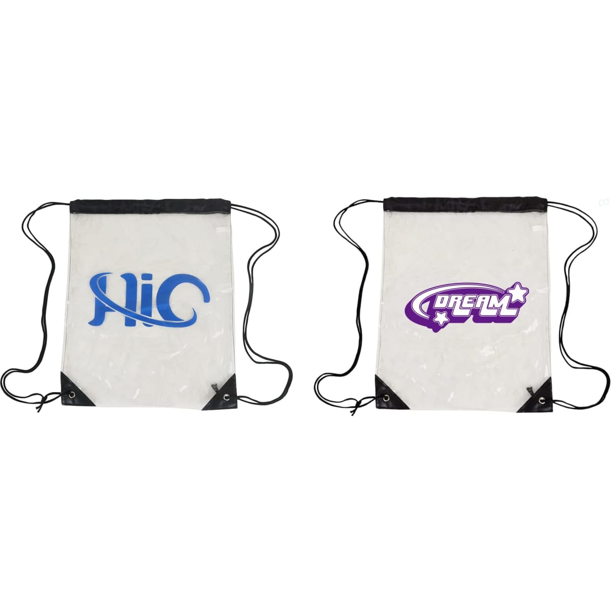Clear PVC Drawstring Bag