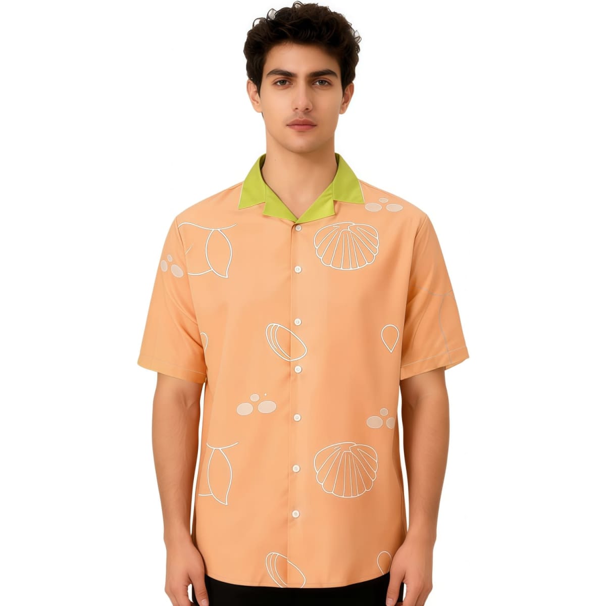 Men’s Polyester Spandex Sublimated Cuban Collar Shirt