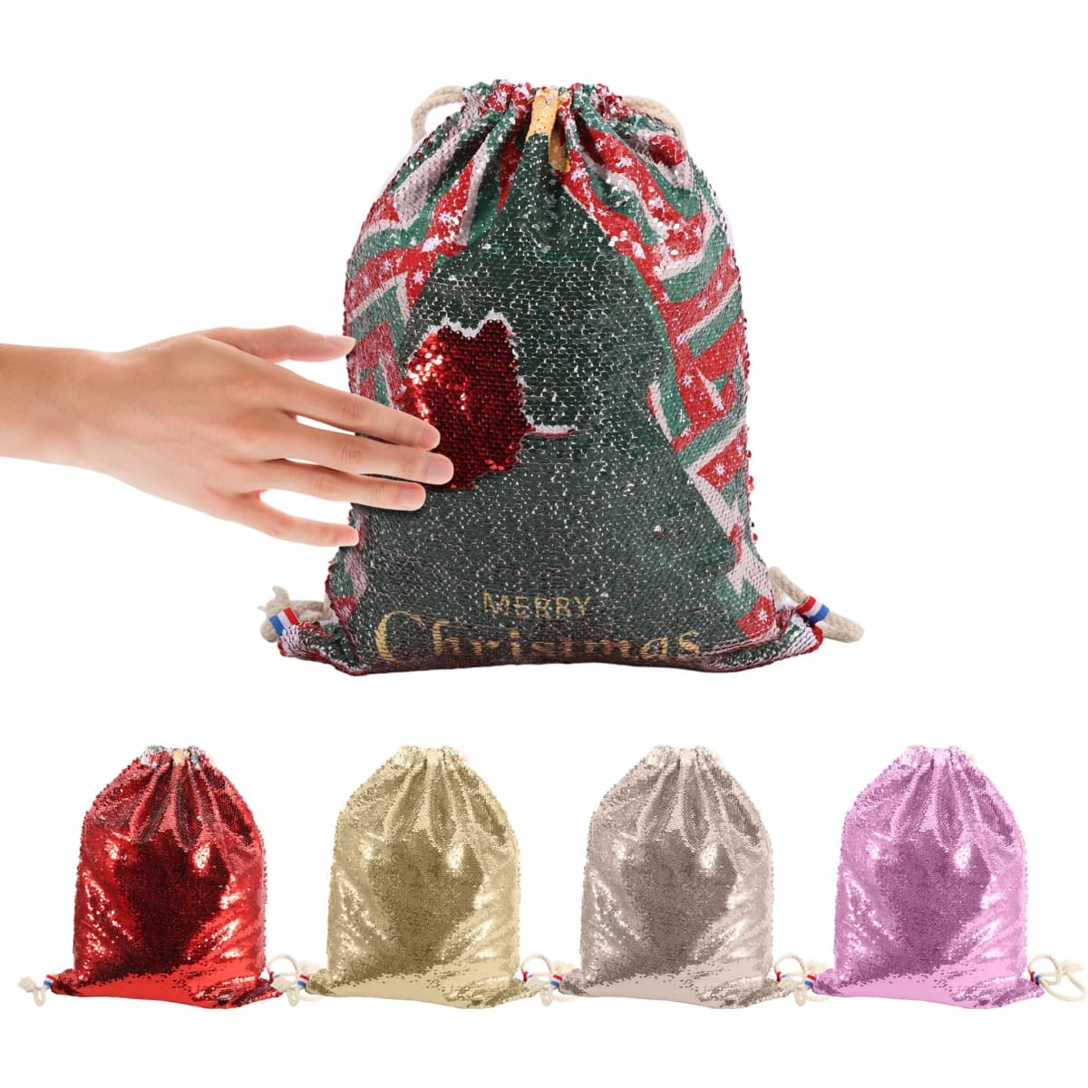 Sequin Magic Drawstring Bag