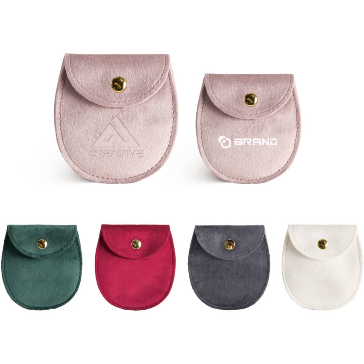 Oval Velvet Jewellery Pouch